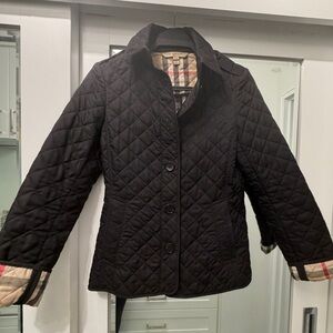 Authentic Burberry Black Quilted Nova check Jacket XS
